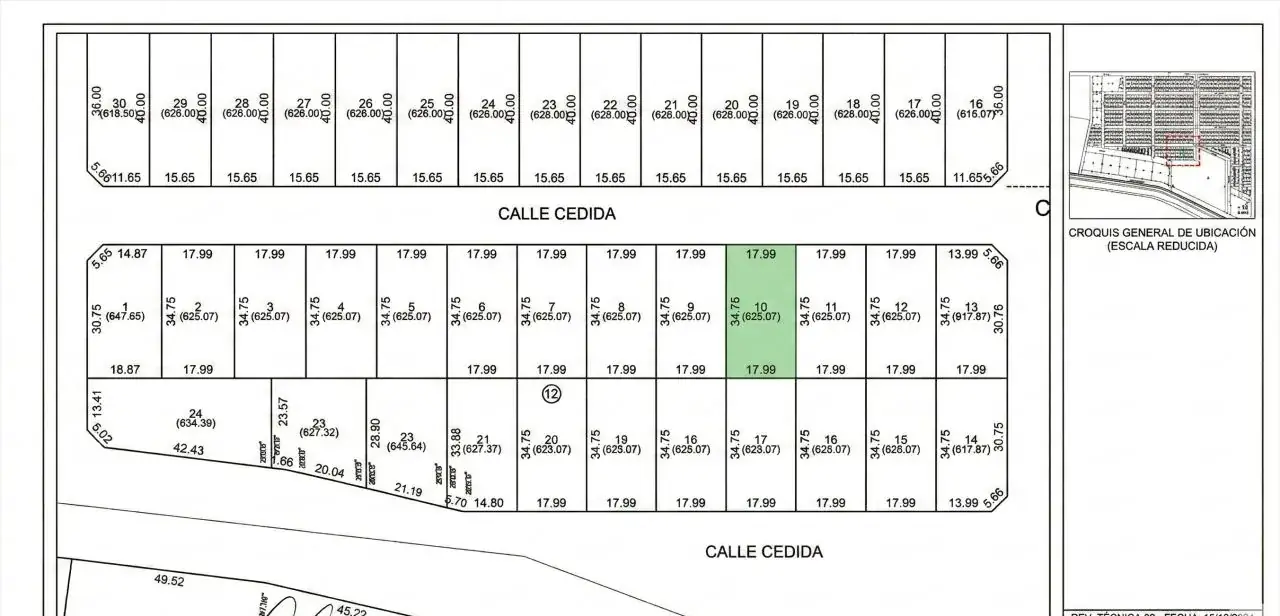 Loteo Barrio Los Álamos II – Manzana 12